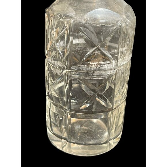 Antique KARANTI Nickel Silver Glass Bottles Salt Pepper 5pc Cruet Set SIGNED - Picture 9 of 12